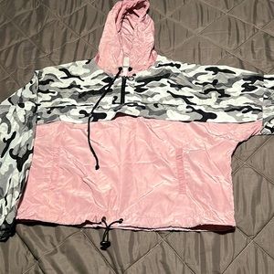 Light pink wind breaker